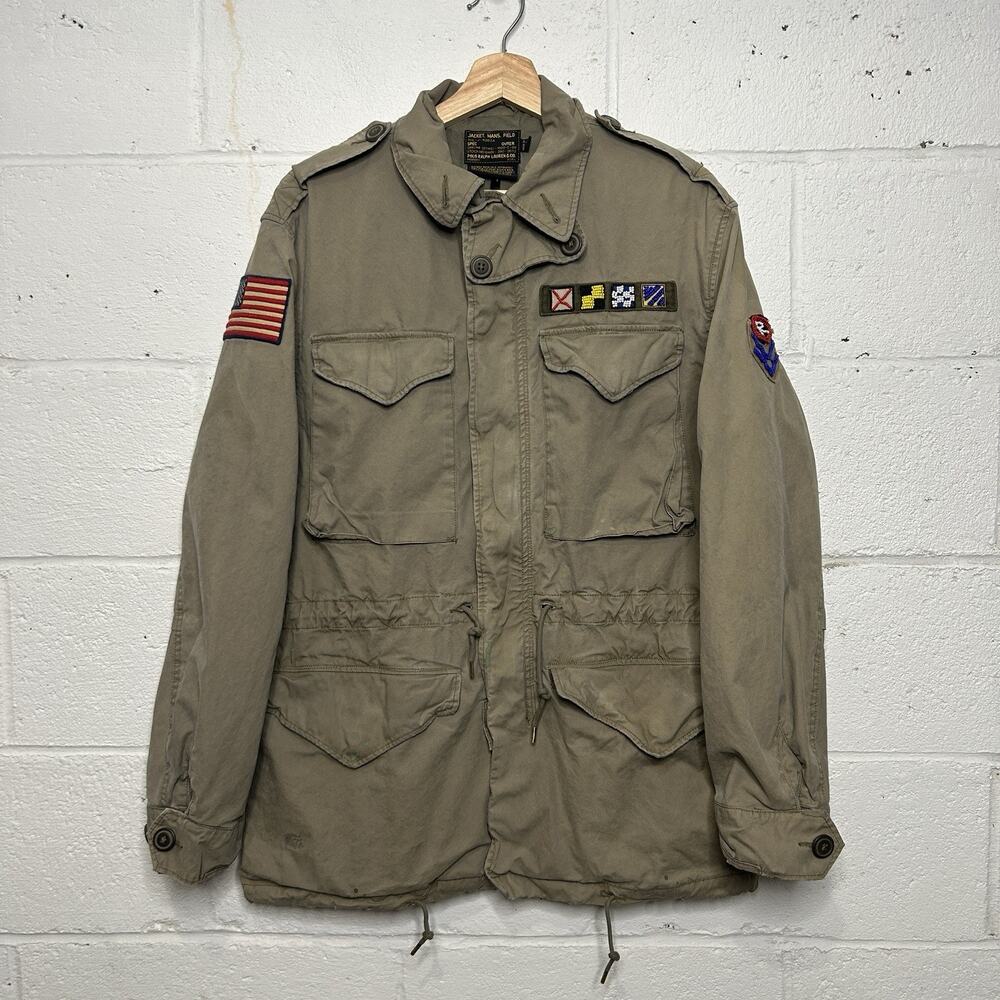 VTG Polo Ralph Lauren Military Army Fatigue Jacket “Khaki"